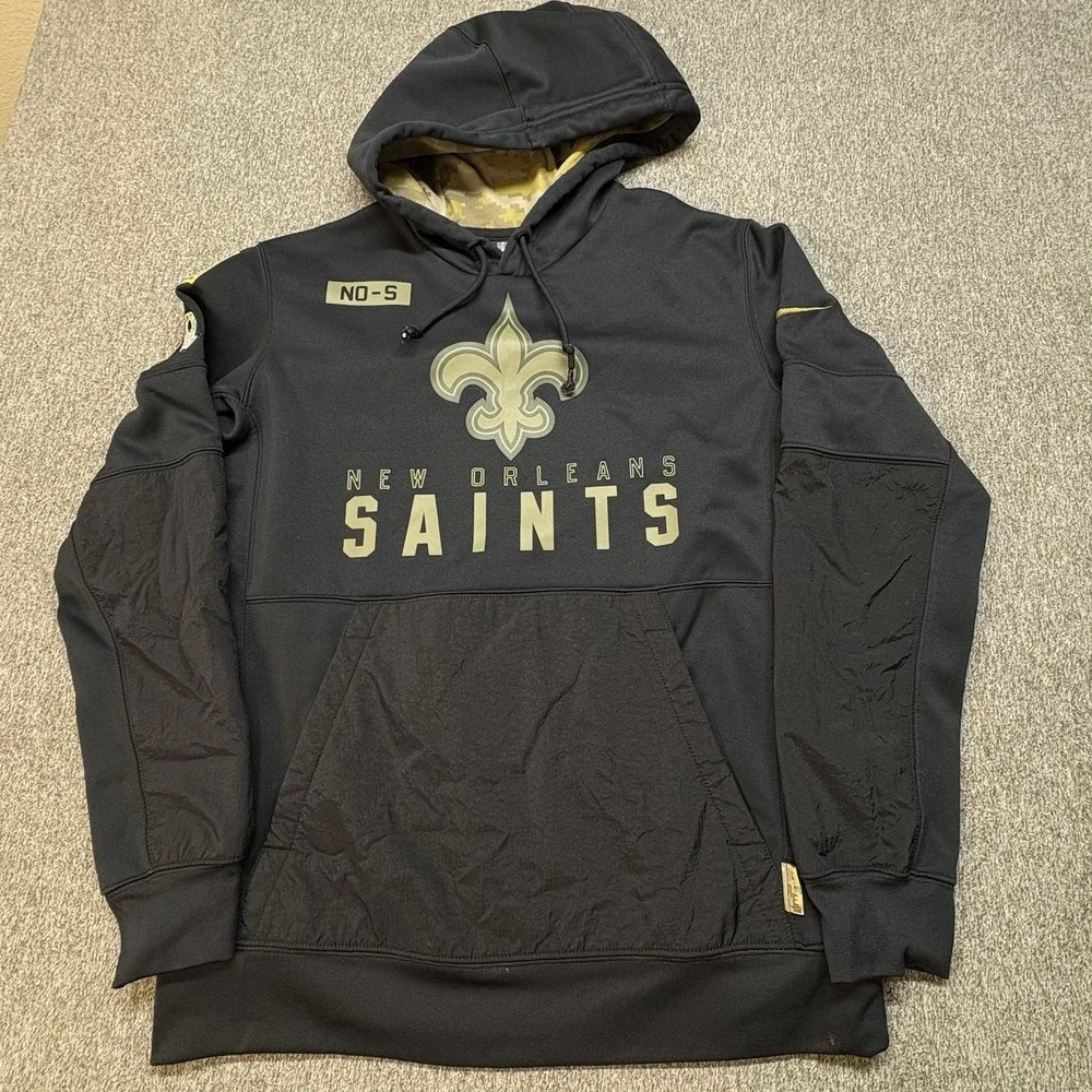 New Orleans‎ Saints Hoodie Salute To Service Nike Dri-Fit Mens M